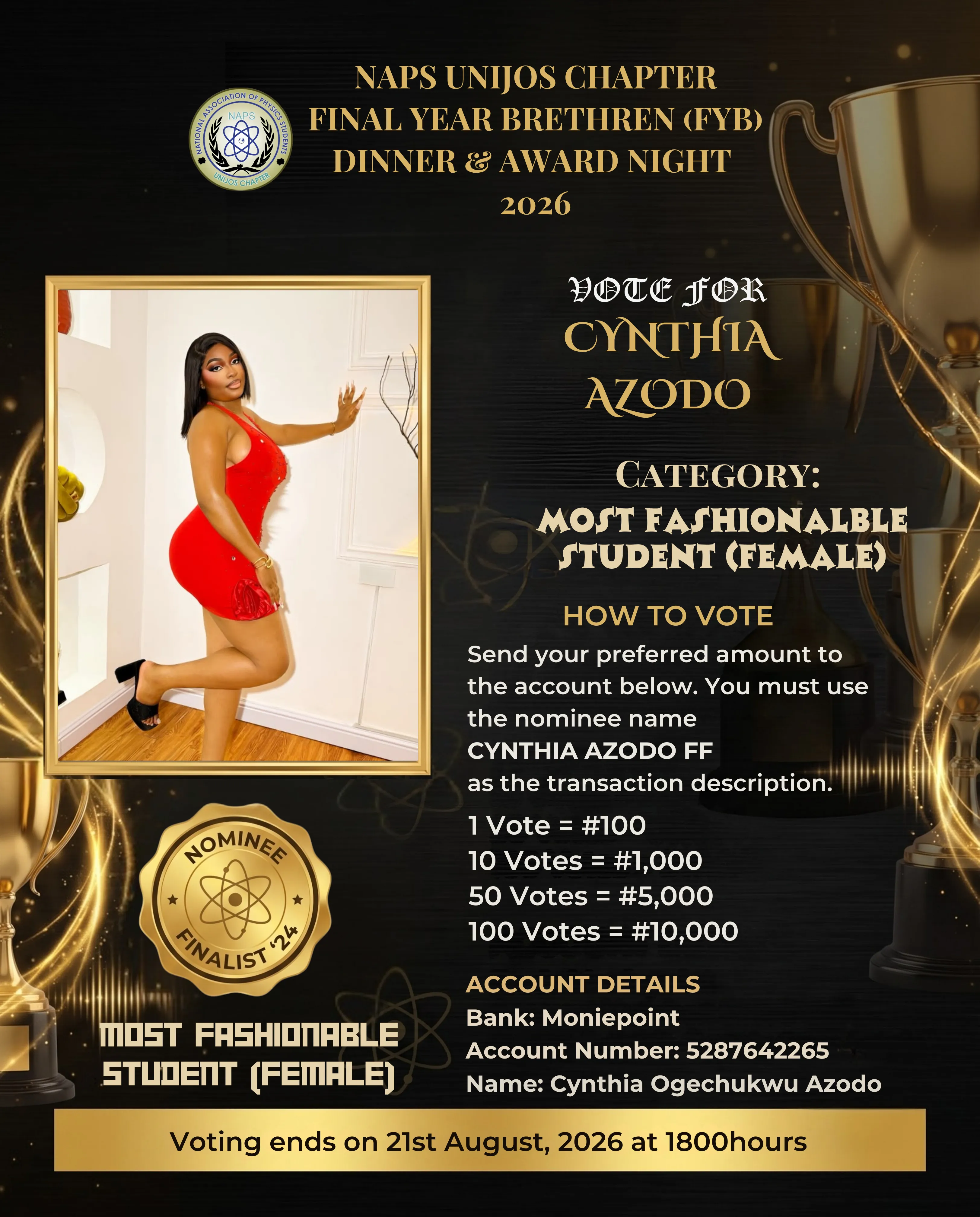 Campaign Flier for Cynthia Azodo